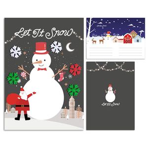 오너클랜 크리스마스 눈사람 부직포 눈꽃 카드 만들기