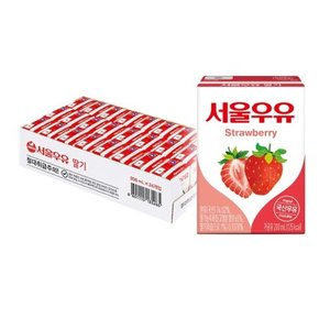 매일유업 우유 서울우유 딸기멸균우유 200ml x 24팩