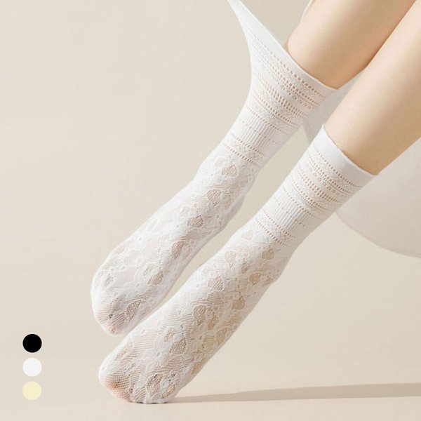 확대된 대표 HWASE / 화세 펀칭레이스양말_HB5MSO001C
