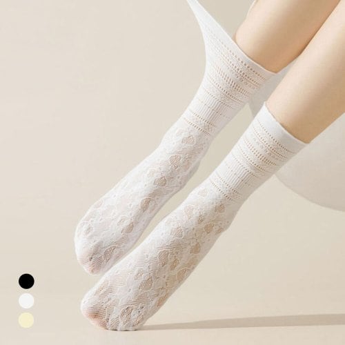 HWASE / 화세 펀칭레이스양말_HB5MSO001C
