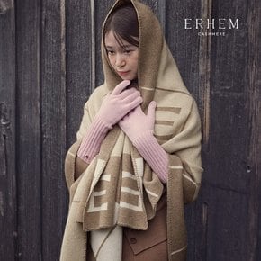 [ERHEM] 에르헴 24FW 캐시미어 100 시그니처 배색 블랑켓