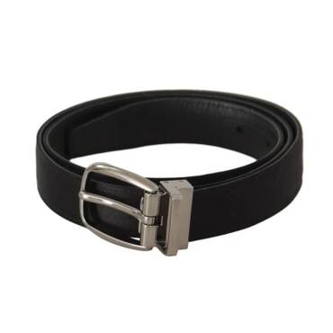 이스퀘어 4812536 Dolce  Gabbana Elegant Silk Leather Belt with Logo Mens Buckle