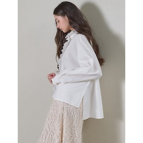 RUFFLE BLOUSE_WHITE