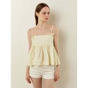 JACQUARD COTTON STRING TOP_LIME