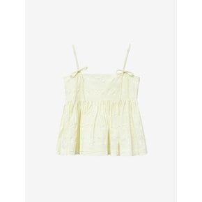 JACQUARD COTTON STRING TOP_LIME