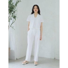 SUMMER TUCK PANTS / WHITE