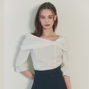 [최초가:218000원]Heidi / Off-Shoulder Ribbon Blouse (2color)