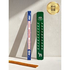 나그참파 인센스 스틱 10g + 망고우드 홀더 그린