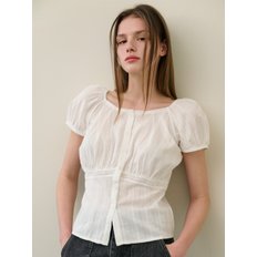 PUNCHING LACE BLOUSE [WHITE]