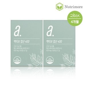 뉴트리모어 액티브 엽산 400(60정) 2통(4개월) / 4세대 활성엽산 임산부 수유부 Quatrefolic 인증