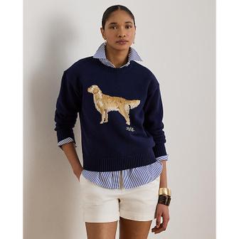 로렌 랄프 로렌 인타르시아 니트 골든 리트리버 스웨터(WMLRSWES6820944999)