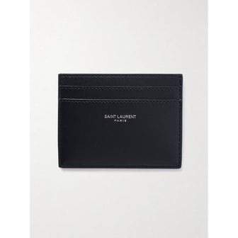 생로랑 로고 프린트 가죽 카드지갑 46376663162928417