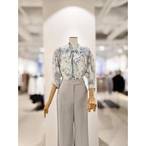 [파주점] [더아이잗컬렉션]프릴 레이어 슬릿넥 블라우스 CR40BL401