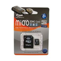 미국 팀그룹 SD카드 8GB Turbo Class 6 MicroSDHC Memory Card. High Speed For LG Arena GT950