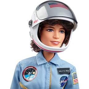 바비 샐리 라이드 영감을 주는 여성 인형 우주 비행사 우주 NASA 헬멧 복장 FXD77 Mattel