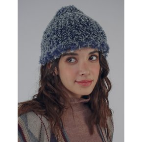 Handmade knitted furry short beanie