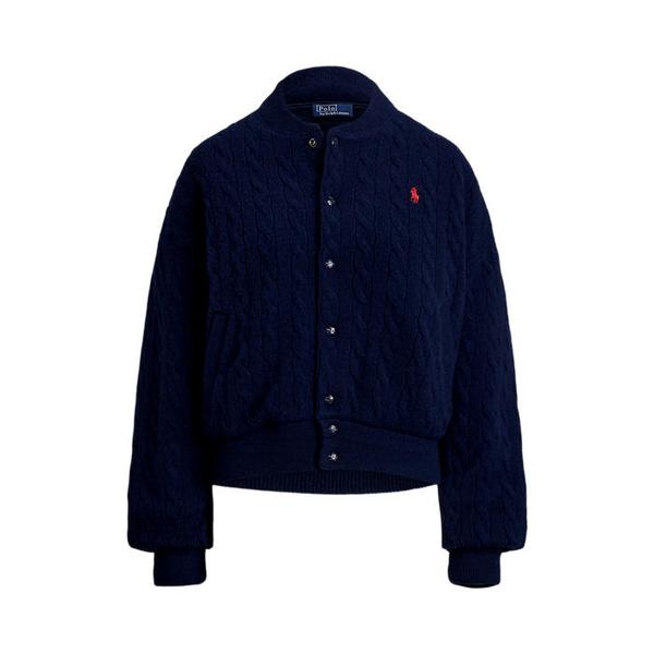 여성 케이블 니트 울 캐시미어 보머 재킷(WMPOOTWN2820370410)