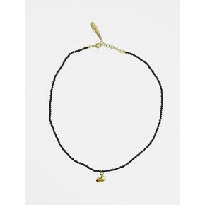 SMALL ROUND BLACK BEADS NECKLACE 스몰 라운드 블랙 비즈 목걸이