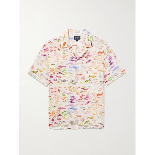 빌보콰 파브리스 이베르 샤를리 프린트 리넨 셔츠 46376663163072939