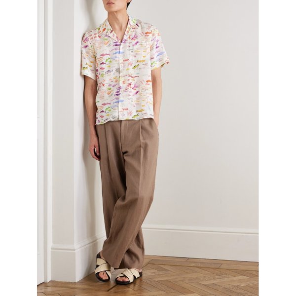 빌보콰 파브리스 이베르 샤를리 프린트 리넨 셔츠 46376663163072939