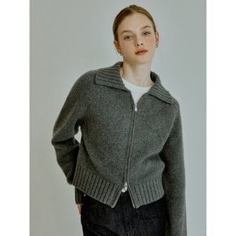 리엘 [리퍼브] Buttering knit zip-up cardigan 3color