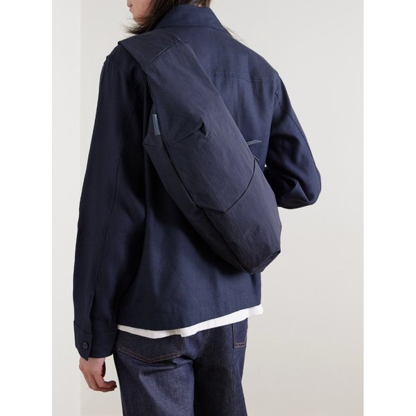 마스터피스 사시 라지 가죽 트리밍 코팅 나일론 슬링백 46376663163043839