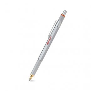 ROTRING 로트 링 800 실버 볼펜 회전식 수납 타입 유성 2032580 정규 수입품