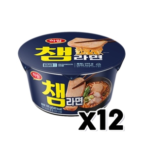 하림 챔라면 컵용기면 195g x 12개