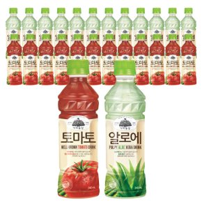 웅진 가야농장 토마토 알로에 주스 340ml 각 12개씩