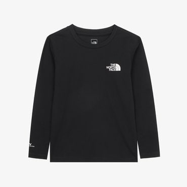 노스페이스 [노스페이스키즈 공식] NT7TR20T 키즈 서프사이드 긴팔 라운드 티_BLACK