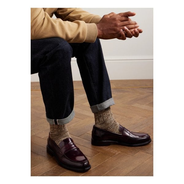 미스터 피 스캇 폴리시 가죽 로퍼 버건디 1647597320026165