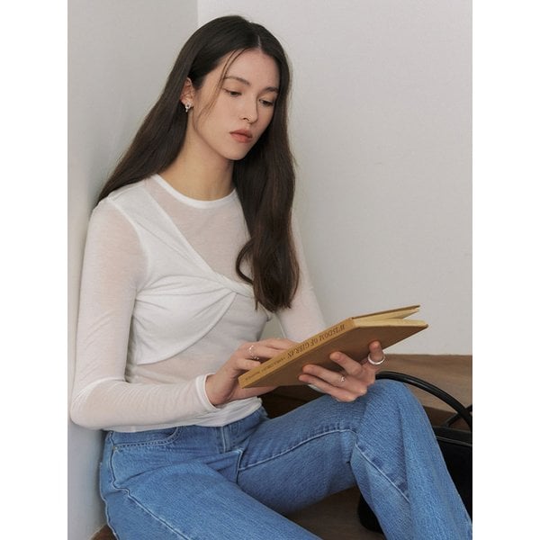 트위스트 긴팔 티셔츠_WHITE