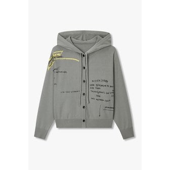 VOV [파주점] 바스키아 레터링 후디 니트 가디건 7126250180