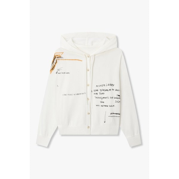 [파주점] 바스키아 레터링 후디 니트 가디건 7126250180