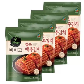 비비고 썰은 배추김치500g x 4팩