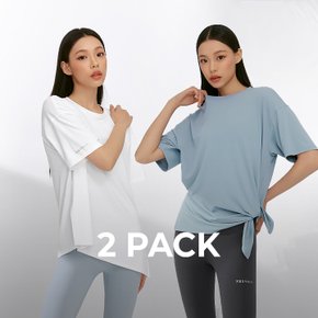 [2PACK] 아이스페더 라이트 2.0 언밸런스 루즈핏 숏슬리브 (XFK1TS1003)