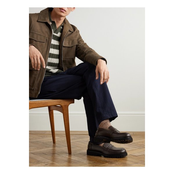 미스터 피 자크스 풀그레인 가죽 페니 로퍼 46376663162924013