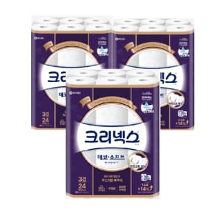 크리넥스 데코소프트 35m*24롤 108mm [3팩]