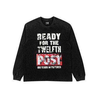 네이비팀 READY FOR THE TWELFTH 피그먼트 다잉 롱 티셔츠