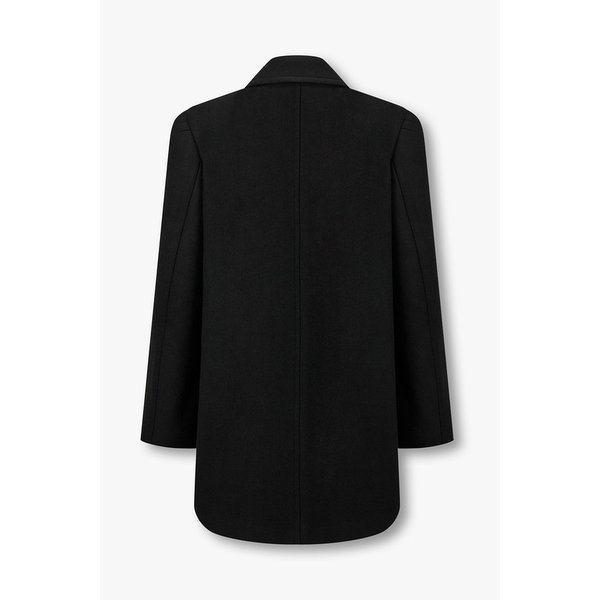 울 블렌드 컷아웃 디테일 코트 3215305011000