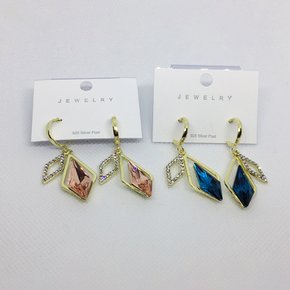 귀걸이 크리스탈 큐빅 이어링 드롭 패션 진주 여자 데일리 리본 규빅 기본
