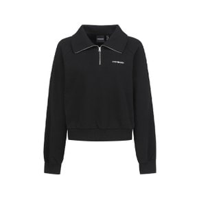 [텍가 99000원] 하이드로겐 여성 데일리 하프집 맨투맨 FM1H21D3FM095-BK