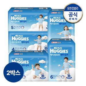 하기스 [2박스]하기스 2024 NEW매직컴포트 썸머 팬티형 기저귀 3~6단계 택일