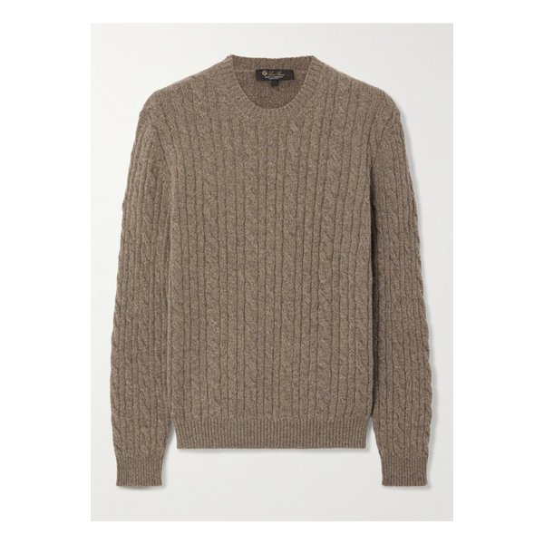 케이블 니트 캐시미어 스웨터 브라운 46376663162891065