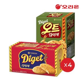 (G)오리온 오트 다이제 4P(112g) 4개 + 닥터유 다이제 9P(351g) 4개