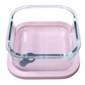 실리콘 오븐글라스 전자레인지용 내열유리 밀폐용기-정사각/530ml/1개