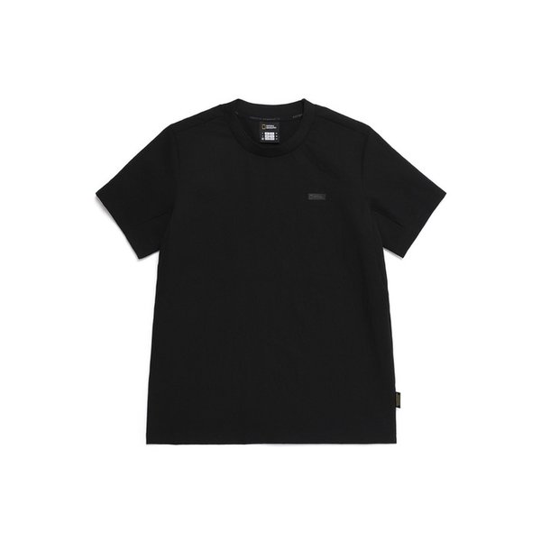N252WTS350 여성 마이크로 에어닷 베이직핏 반팔 티셔츠 CARBON BLACK