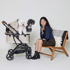 아로아플러스3 분리형 강아지유모차 개모차 고양이유모차 (컵홀더,레인커버,스트랩 포함)
