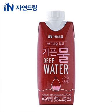 마그네슘강화 기픈물 330ml x (18개입) (멸균종이팩생수)