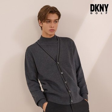  [DKNY GOLF] 23FW 울 블렌디드 니트 가디건 2종 세트 남성